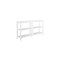 Contemporary Home Living 54" White Solid 2-Tier Low Horizontal Bookcase